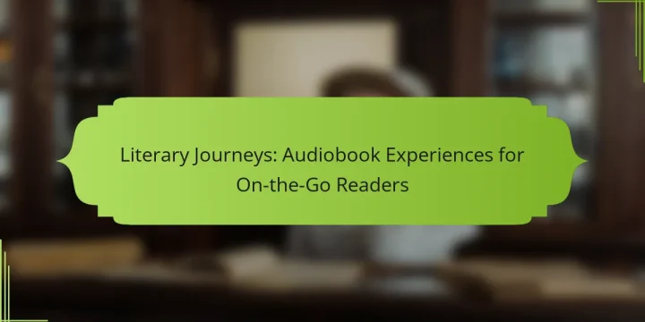 Literary Journeys: Audiobook Experiences for On-the-Go Readers