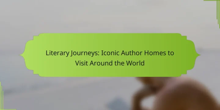 Literary Journeys: Iconic Author Homes to Visit Around the World