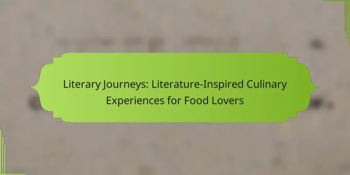 Literary Journeys: Literature-Inspired Culinary Experiences for Food Lovers