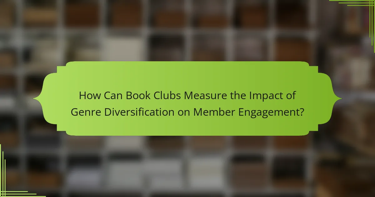 How Can Book Clubs Measure the Impact of Genre Diversification on Member Engagement?