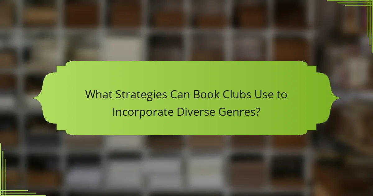 What Strategies Can Book Clubs Use to Incorporate Diverse Genres?